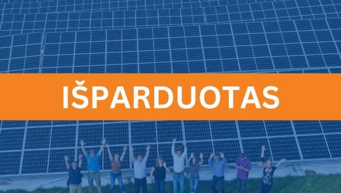 saulės parkas vytis išparduotas molėtų rajone sumontuotas saulės parkas nuotolinė saulės elektrinė Vytis
