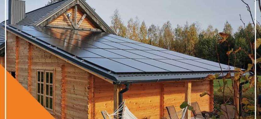 solet technics sumontuota saules elektrine ant nuozulnaus stogo