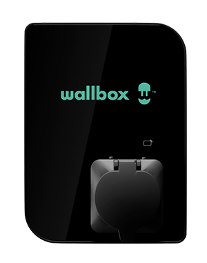 Wallbox cooper įkrovimo stotelė skaidriame fone