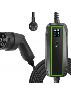 Green Cell Green Cell EV16, GC EV PowerCable 3.6kW Schuko Type 2 mobile charger for charging electric cars and Plug-In hybrids, 10/16 A, 6.5 m