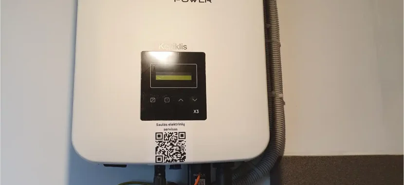 8 kW jėgainės ant stogo inverteris solax Vilniuje