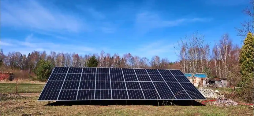 12 kW antžeminė saulės elektrinė Trakuose TrinaSolar saulės moduliai