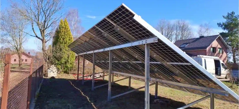 12kW antžemines saulės elektrinės montavimas