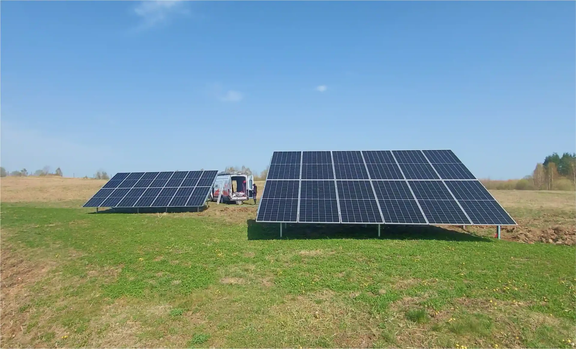 16 kW saulės jėgainė ant žemės Vilniaus rajone