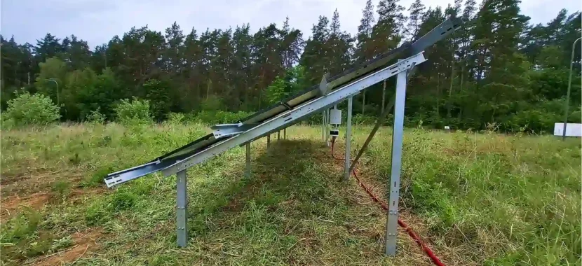 saules elektrinė ant žemės