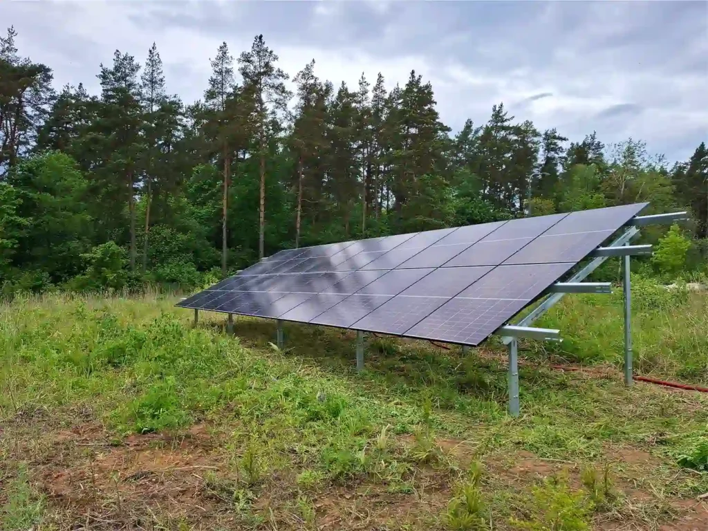 10kw saulės elektrinė ant žemės