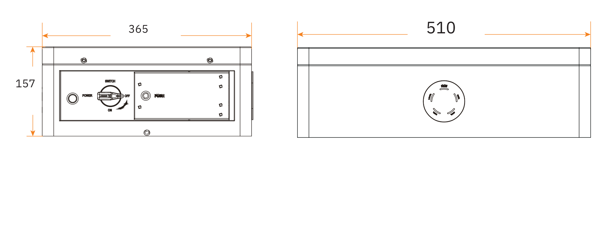 BMS (TBMS-MCS0800) išmatavimai