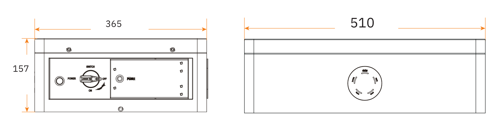 BMS (TBMS-MCS0800) išmatavimai
