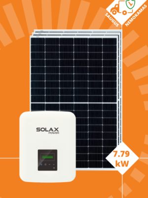 7,79 kW galios saulės elektrinės komplektas