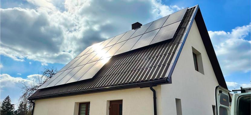 10 kW saulės baterijos ant stogo Utenos rajone