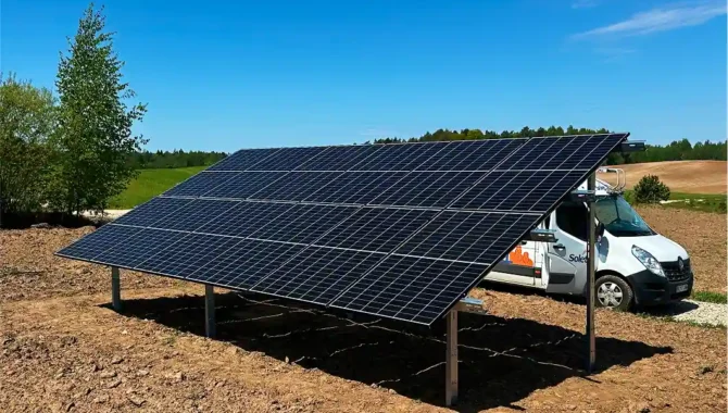 5 kW antžeminė saulės elektrinė Trakų rajone