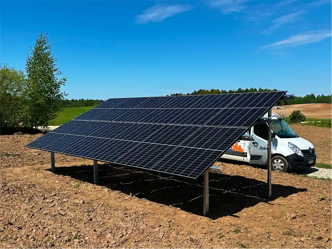 5 kW antžeminė saulės elektrinė Trakų rajone