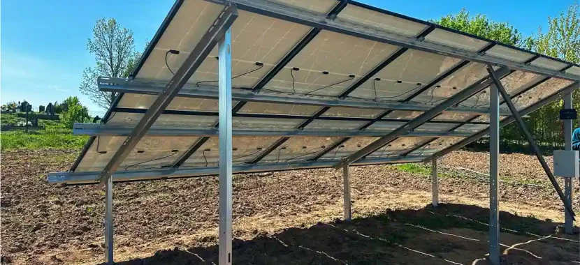 5 kW antžeminės saulės elektrinės konstrukcija