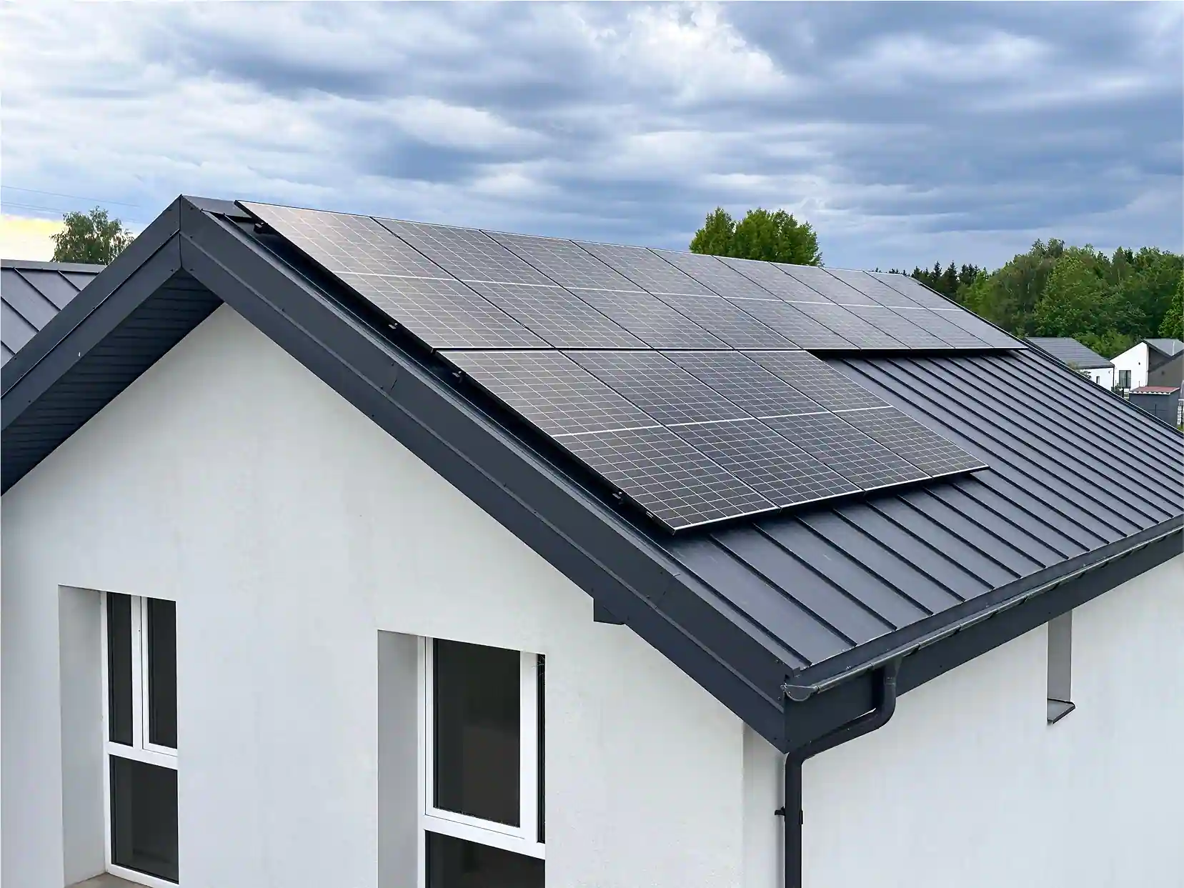 10kw saulės jėgainė ant stogo