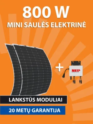 Lanksčių modulių komplektas su keitikliu