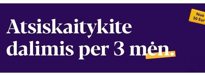 Moki3 atsiskaitymas per 3 mėnesius su Inbank ir Solet