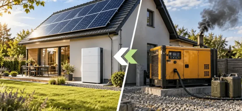Ar saulės elektrinė su kaupikliu gali pakeisti dyzelinį generatorių?
