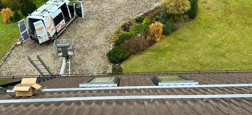 saules jegaines montavimas ant stogo