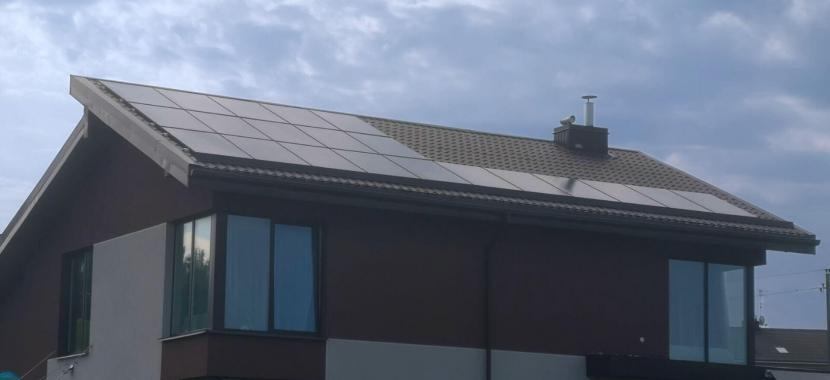 18kw saulės elektrinė ant trapecinio stogo