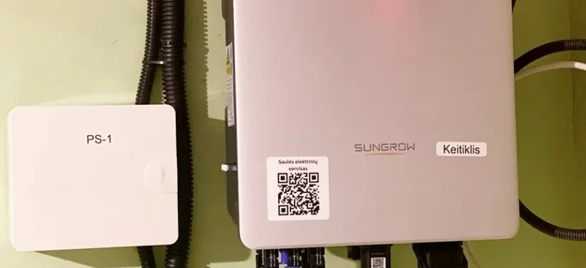 9 kW saulės elektrinės Vilniaus rajone inverteris