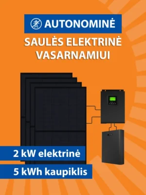 autonominės elektrinės komplektas vasarnamiui