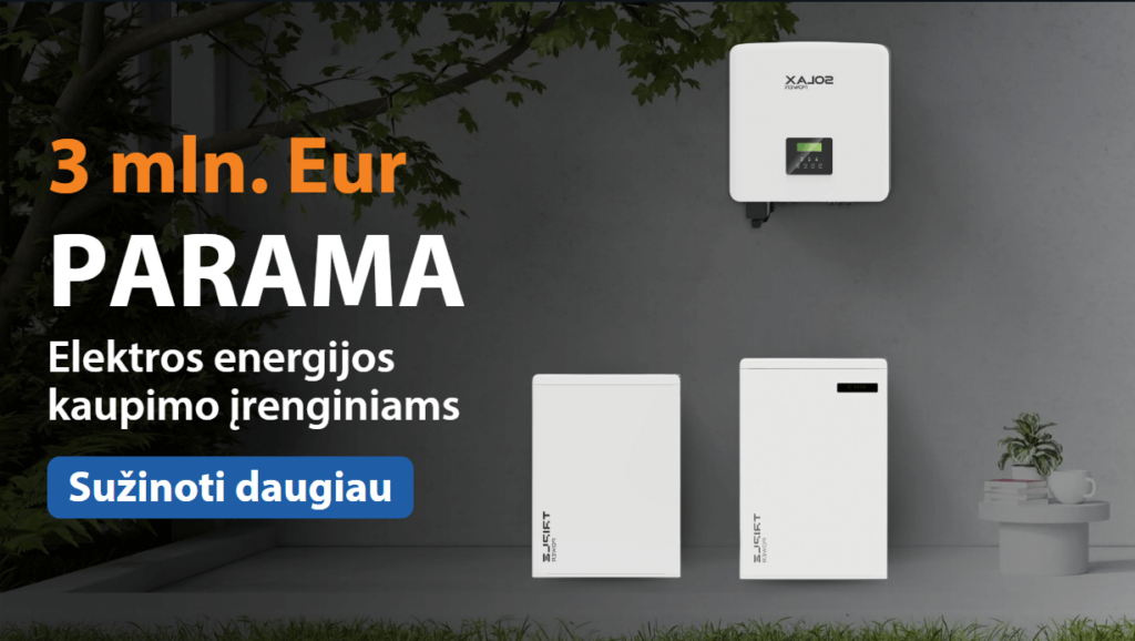 Parama saulės energijos kaupikliams