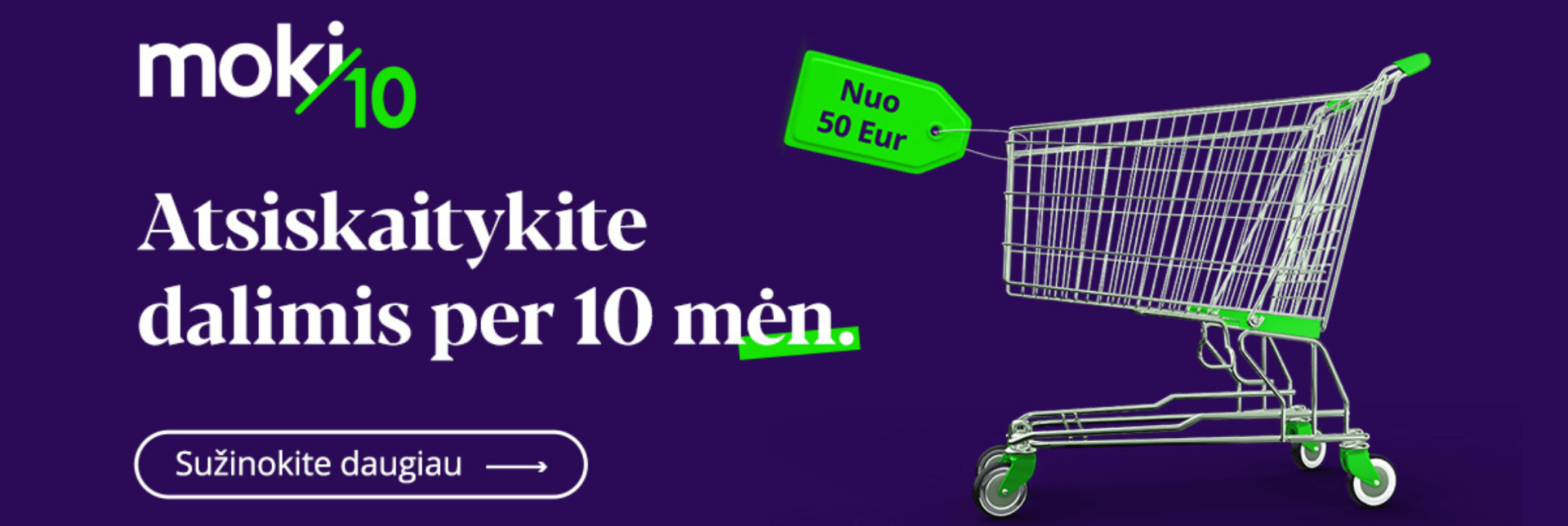 Visos prekės el. parduotuvėje be pabrangimo su MOKI10 - UAB Solet
