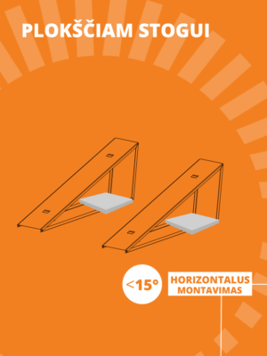 montavimo konstrukcija os saulės modulių montavimui horizontaliai